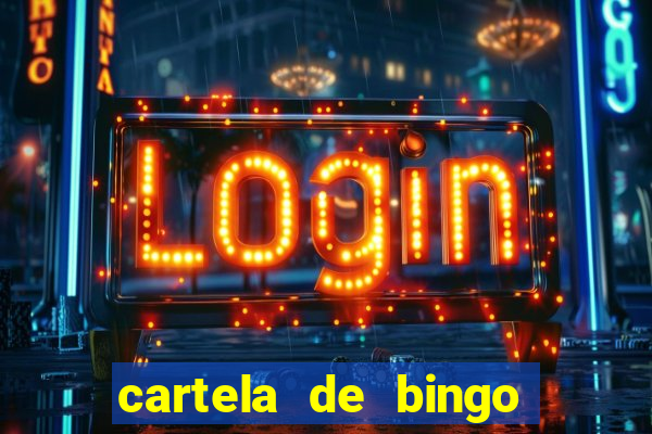 cartela de bingo pra imprimir